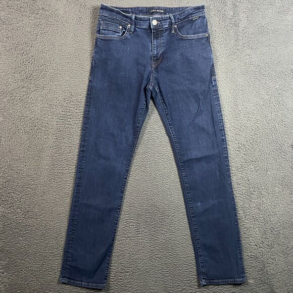 Mavi Jeans Mens 34x34 (Fits 31x32) Blue Jake Slim Fit Dark Wash Denim Stretch - Picture 1 of 15